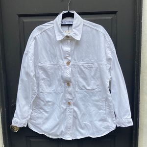 REDUCED-NWT- White Denim Jacket